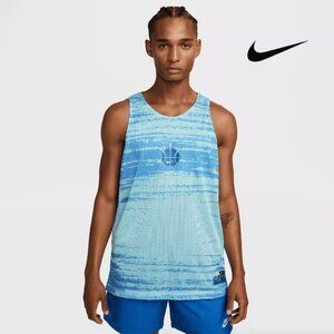 Nike Uptempo Mens Retro Mesh Basketball Reversible Practice Jersey Blue